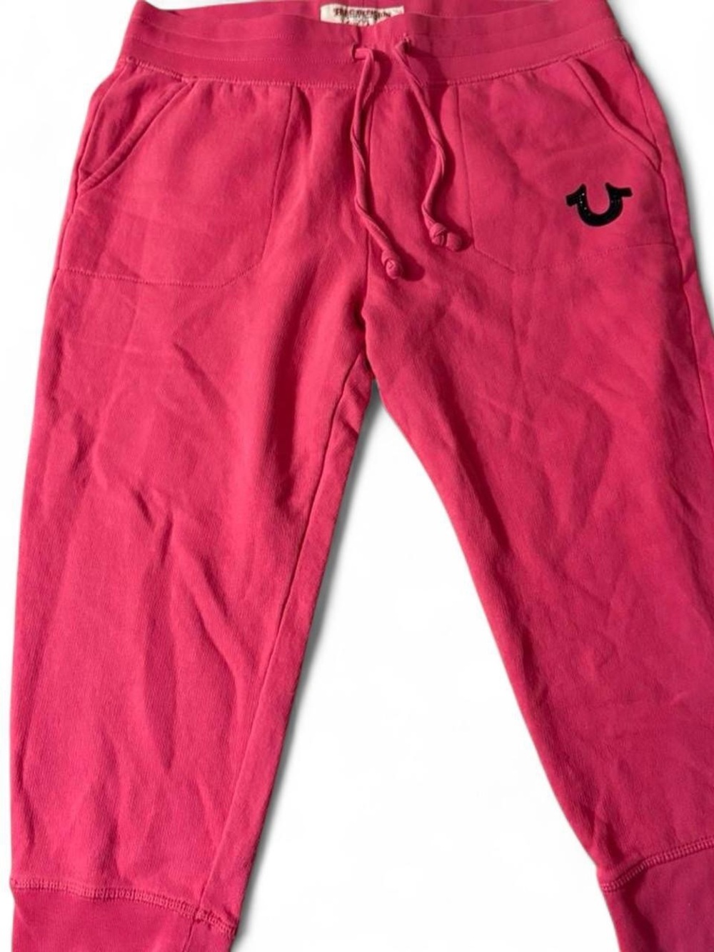True Religion Girls Hot Pink Cropped Joggers